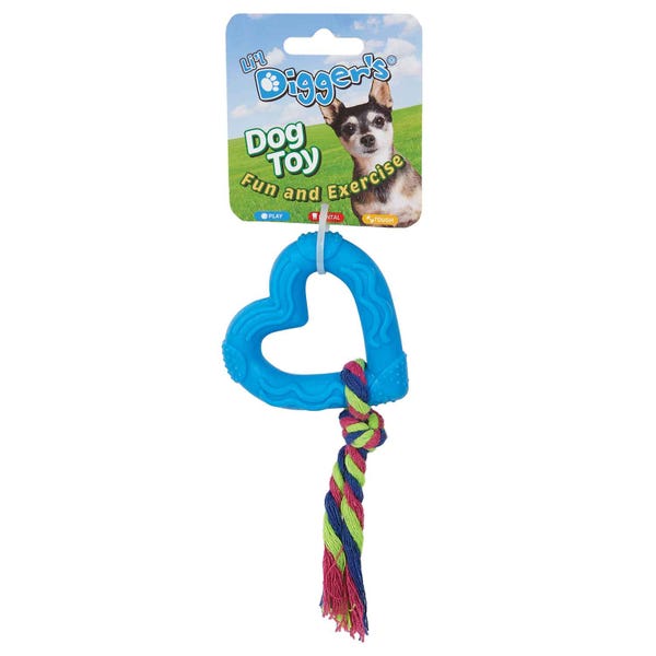 Digger's TPR Heart and Rope Toy