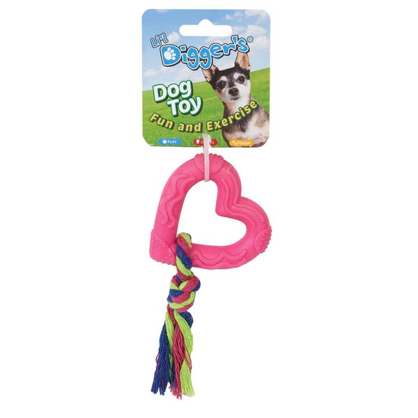 Digger's TPR Heart and Rope Toy