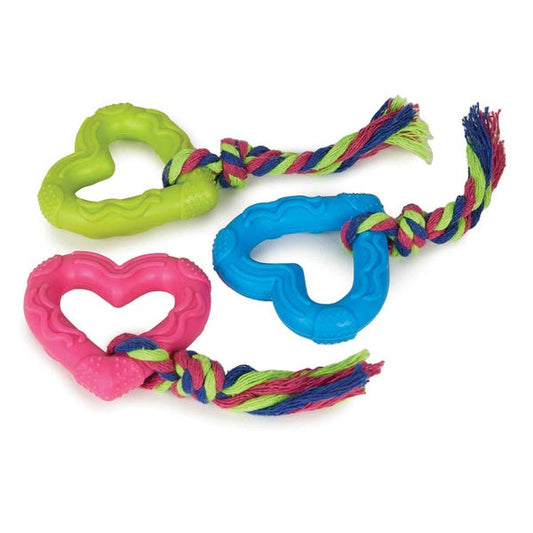 Digger's TPR Heart and Rope Toy