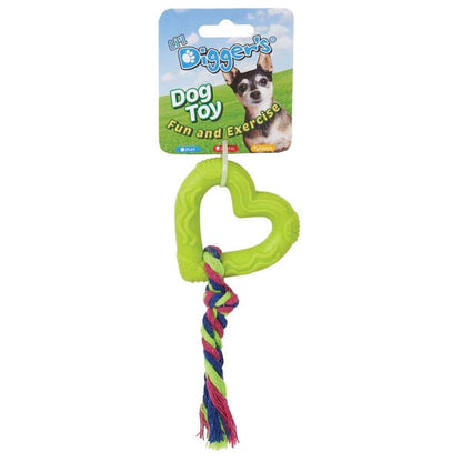 Digger's TPR Heart and Rope Toy